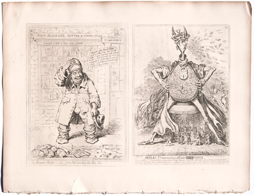 original James Gillray etchings The Giant Factotum Amusing Himself

The Lion's Share


